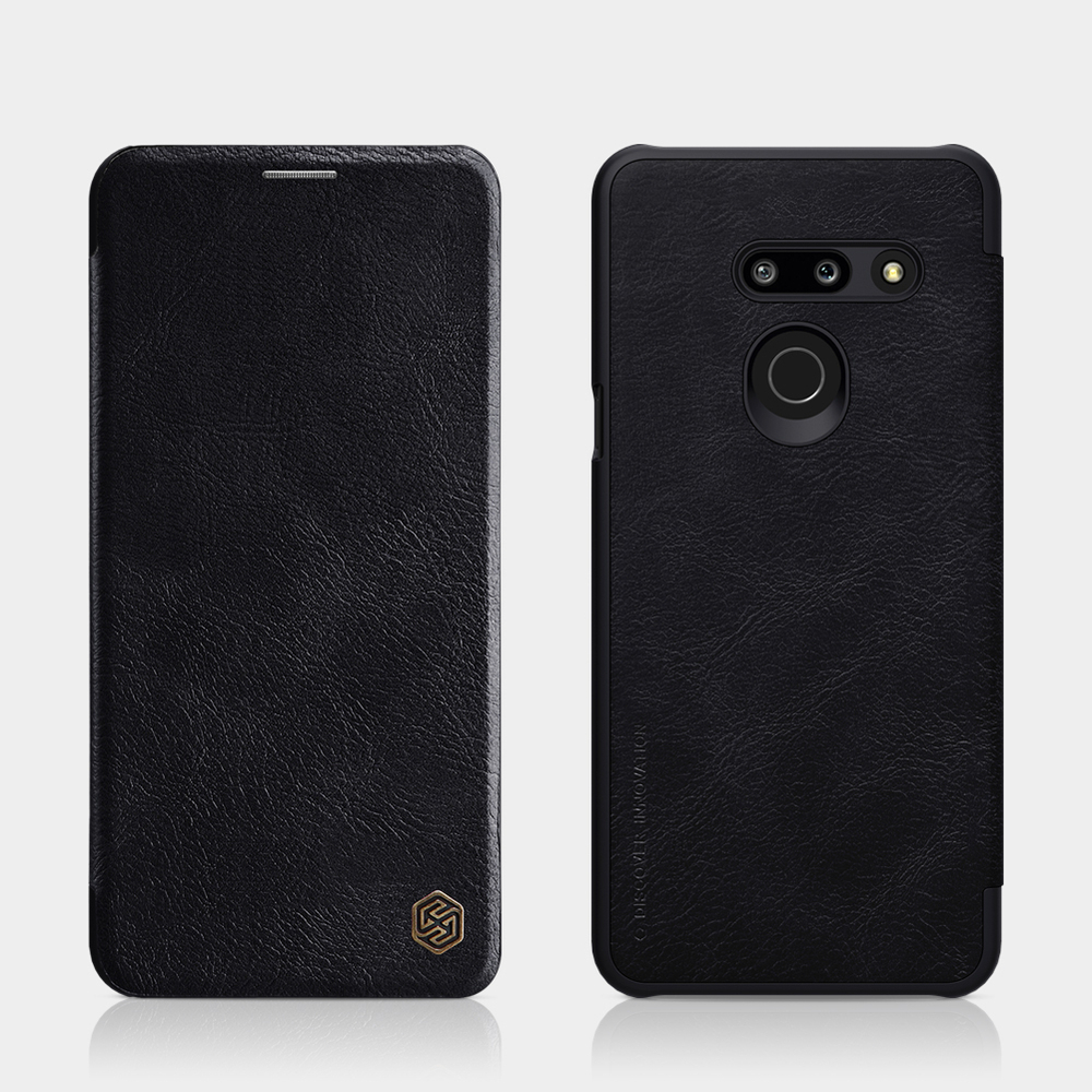 Кожаный чехол книжка от Nillkin для смартфона LG G8 ThinQ, серия Qin Leather