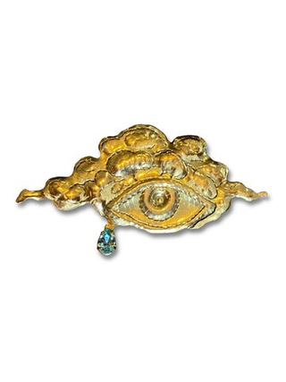 Брошь ГЛАЗ со стразами (под заказ)