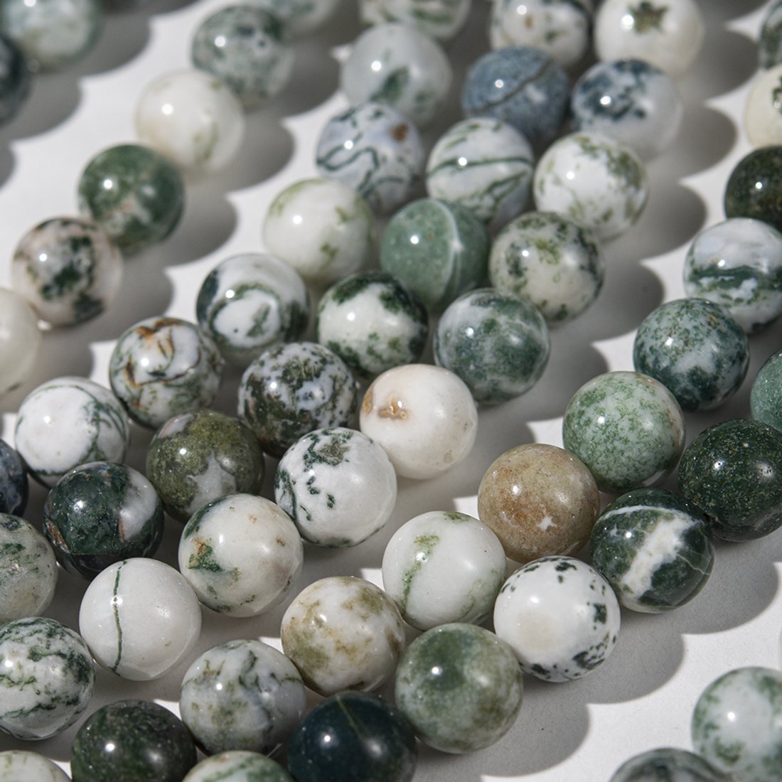 Моховой агат натуральный, шар 10,4мм