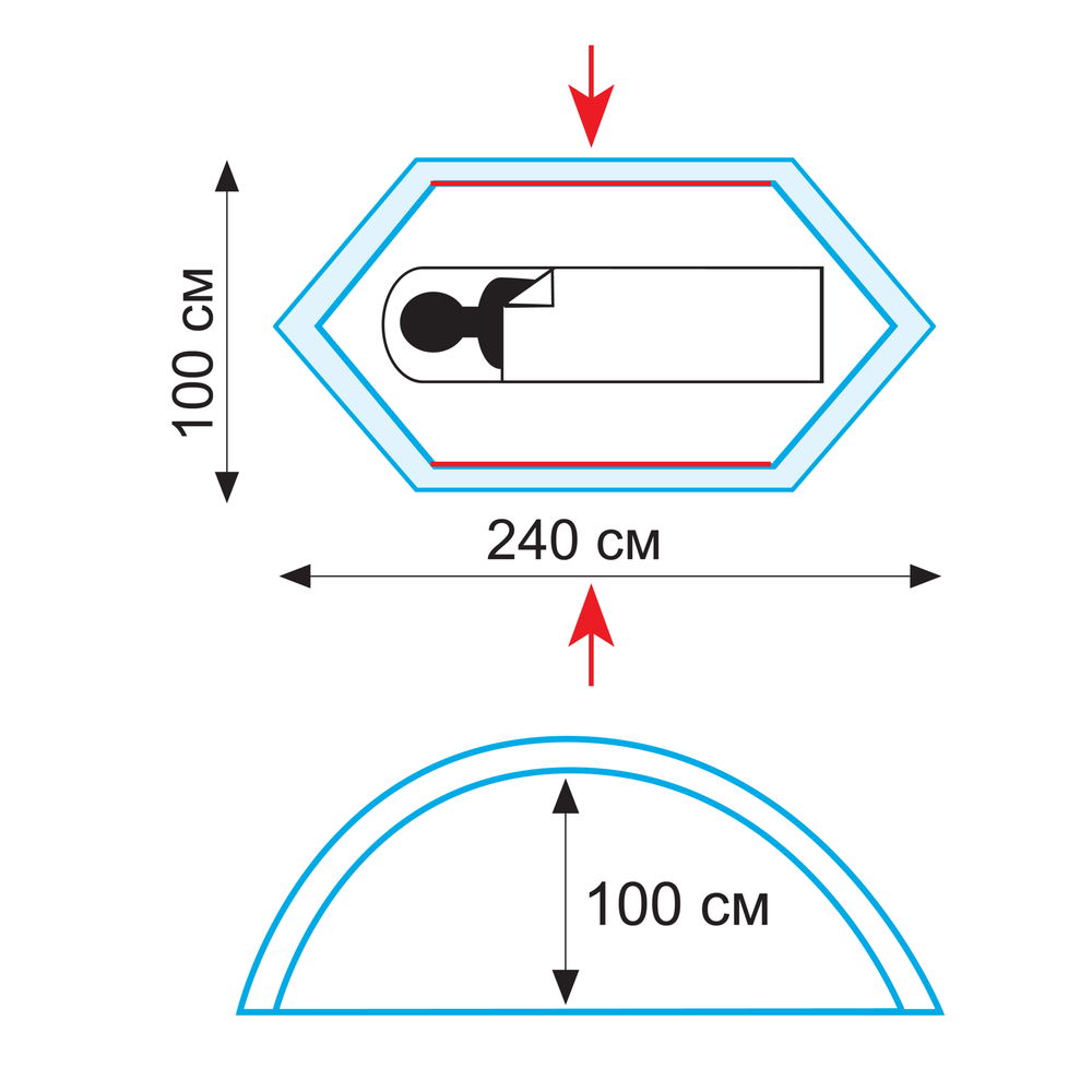 Tramp палатка Bicycle Light 1 (V2) (зеленый)
