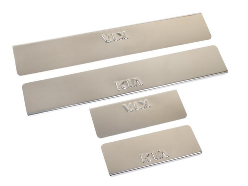 *Накладки порога декоративные KIA Ceed 2013-> Cerato 2013> Sportage 2013-> (к-т 4шт) Dollex