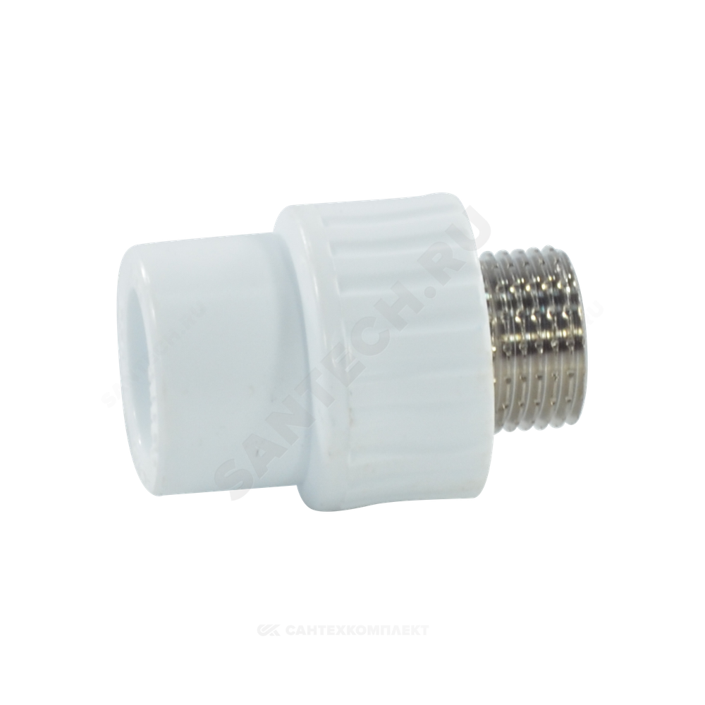 Муфта PP-R комбинированная белая Дн 20х1/2" НР RTP (РосТурПласт) 10662