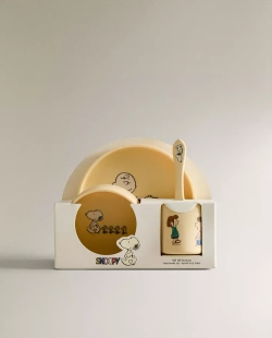 ZARA HOME ДЕТСКИЙ НАБОР ПОСУДЫ PEANUTS™ (4 ПРЕДМЕТА), ЖЕЛТЫЙ