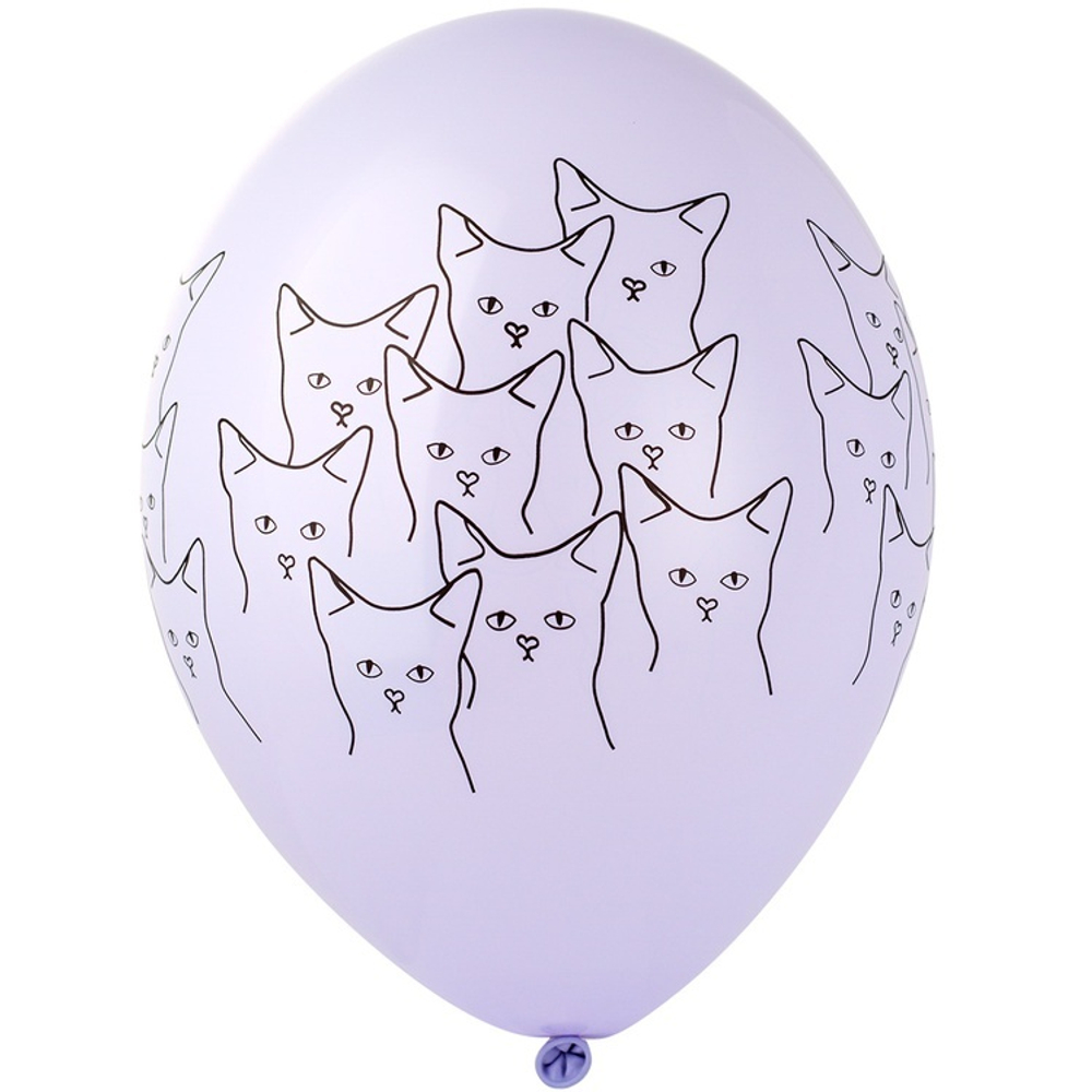 Латексный шар с рисунком «Серьезные котики», 36 см