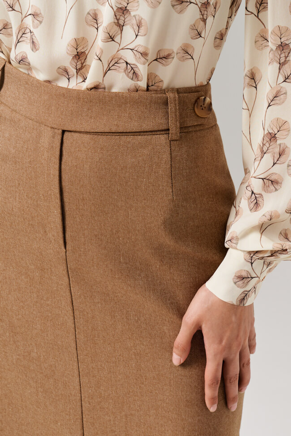 4845 Юбка женская (кофейно-бежевый)