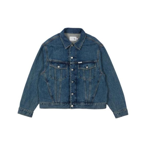 PALACE x Calvin Klein Relaxed Trucker Denim Jacket Tinted Sandstone Indigo