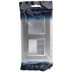Рамка для розеток и выключателей ЭРА Elegance 14-5012-03 Classic, на 2 поста, алюминий