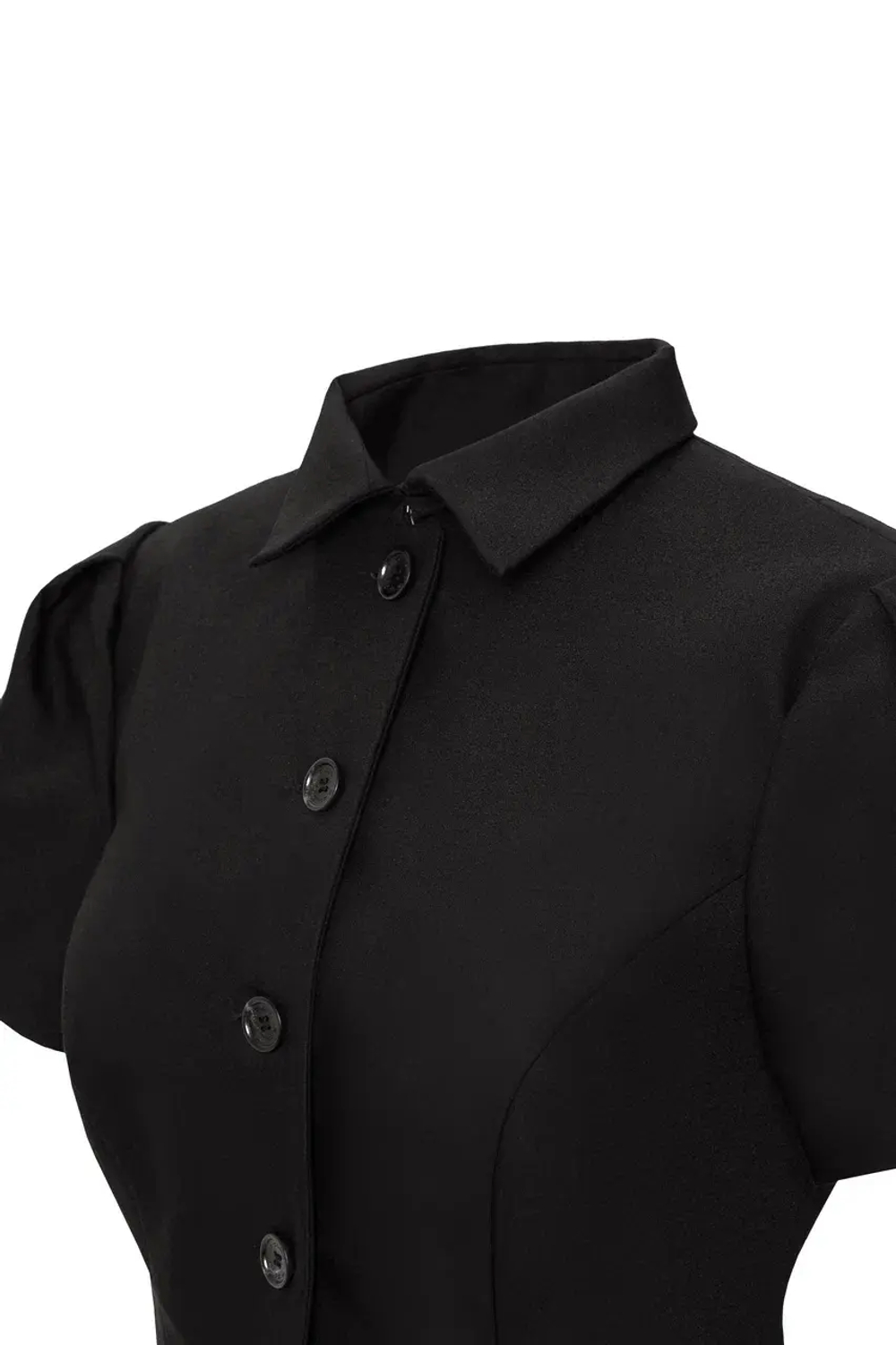 “Noir de Fleur” Жакет приталенный с коротким рукавом (2)