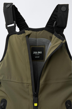 ZARA ВЕТРОЗАЩИТНЫЙ КОМБИНЕЗОН RECCO® SYSTEM SKI COLLECTION, ХАКИ