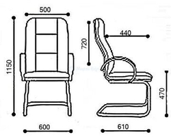Кресло для руководителя ФИЛАДЕЛЬФИЯ ХРОМ КОНФЕРЕНЦ