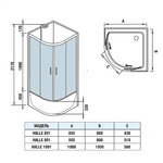 Душевая кабина WeltWasser WW500 HALLE 801 80х80