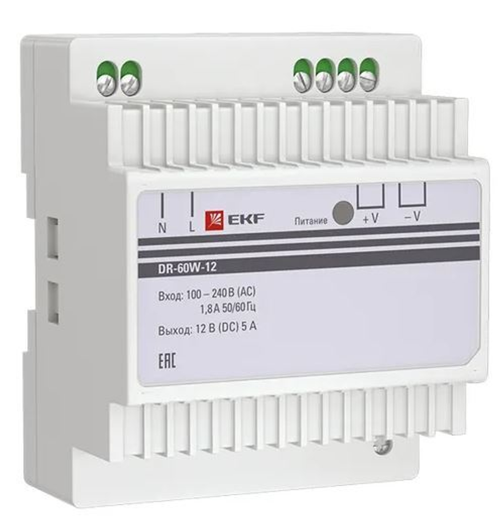 Блок питания  EKF dr-60w-12