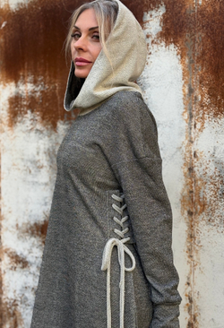 Платье Assasin / oversize/ металик