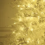 Искусственная белая елка с гирляндой встроенной «Normandia» Нормандия (коралловые ветки) от 2,1 м до 2,4 м