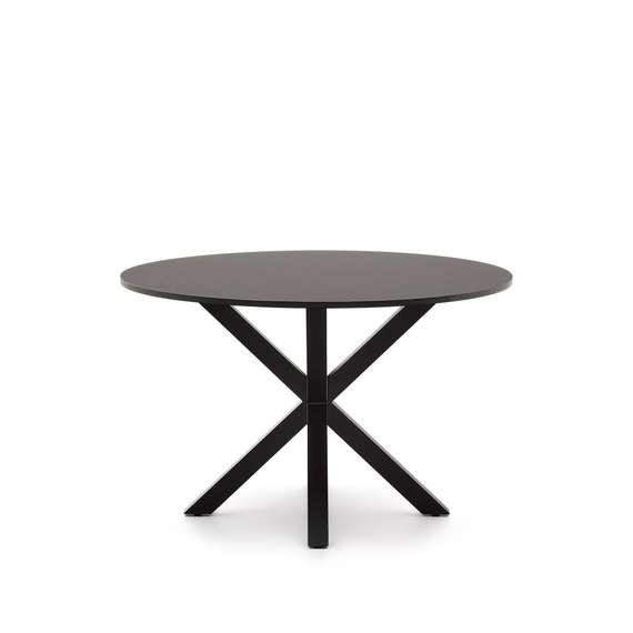 Стол Argo Ø120 см, черная столешница, черные ножки