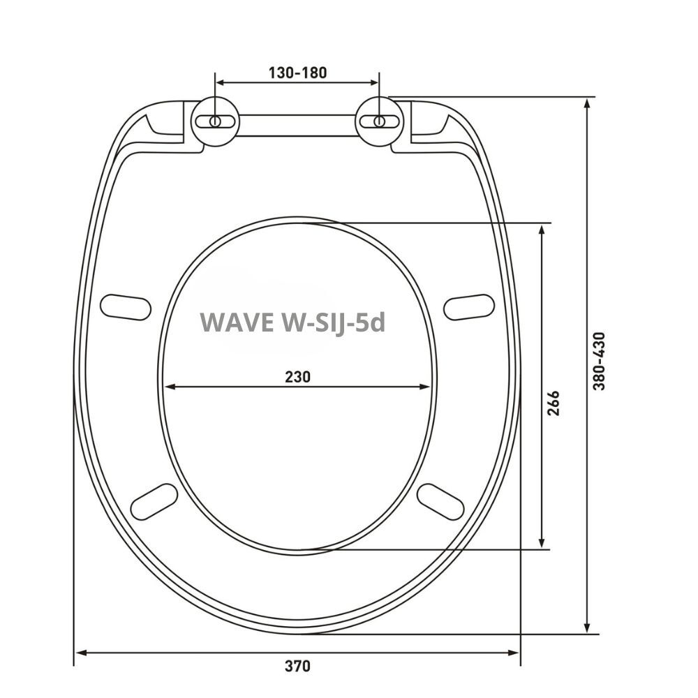 Сиденье д/унитаза  WAVE W-SIJ-5d дюропласт БЕЛЫЙ глянец (Best Lux,Next Lux,Attika Lux,Era) 13