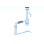 Сифон д/умыв. C0315 (1 1/2"*40)+отв. ДСМ, с гофрой 40х40/50 (АниПласт)