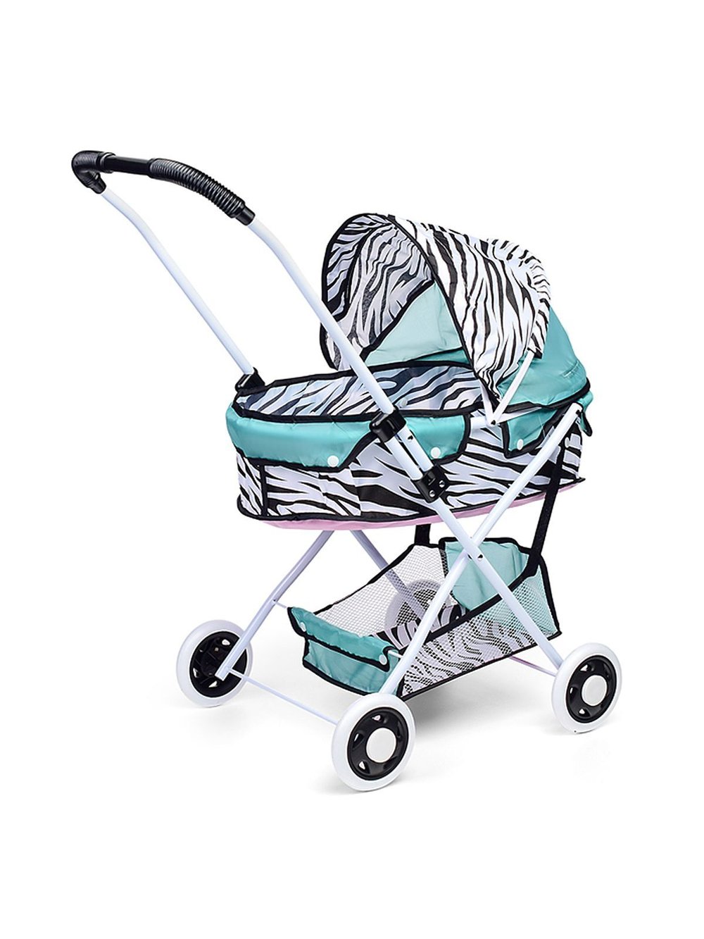Коляска для кукол Зебра, складная, прогулочная с капюшоном (936B-9)