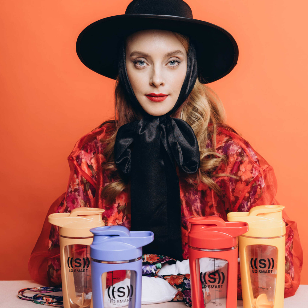 ED SMART Шейкер бежевый с клапаном, 500мл