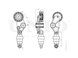 Ролик с натяжителем приводного ремня UNIO TNS-10036