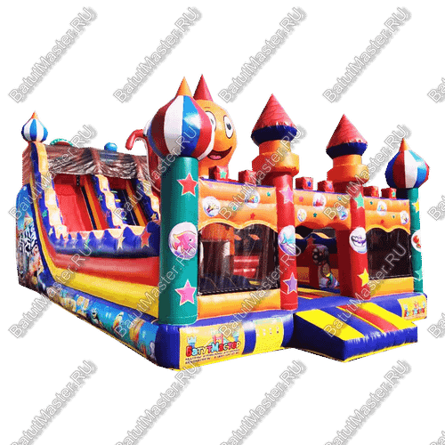 Надувная горка "Осьминог на вершине"