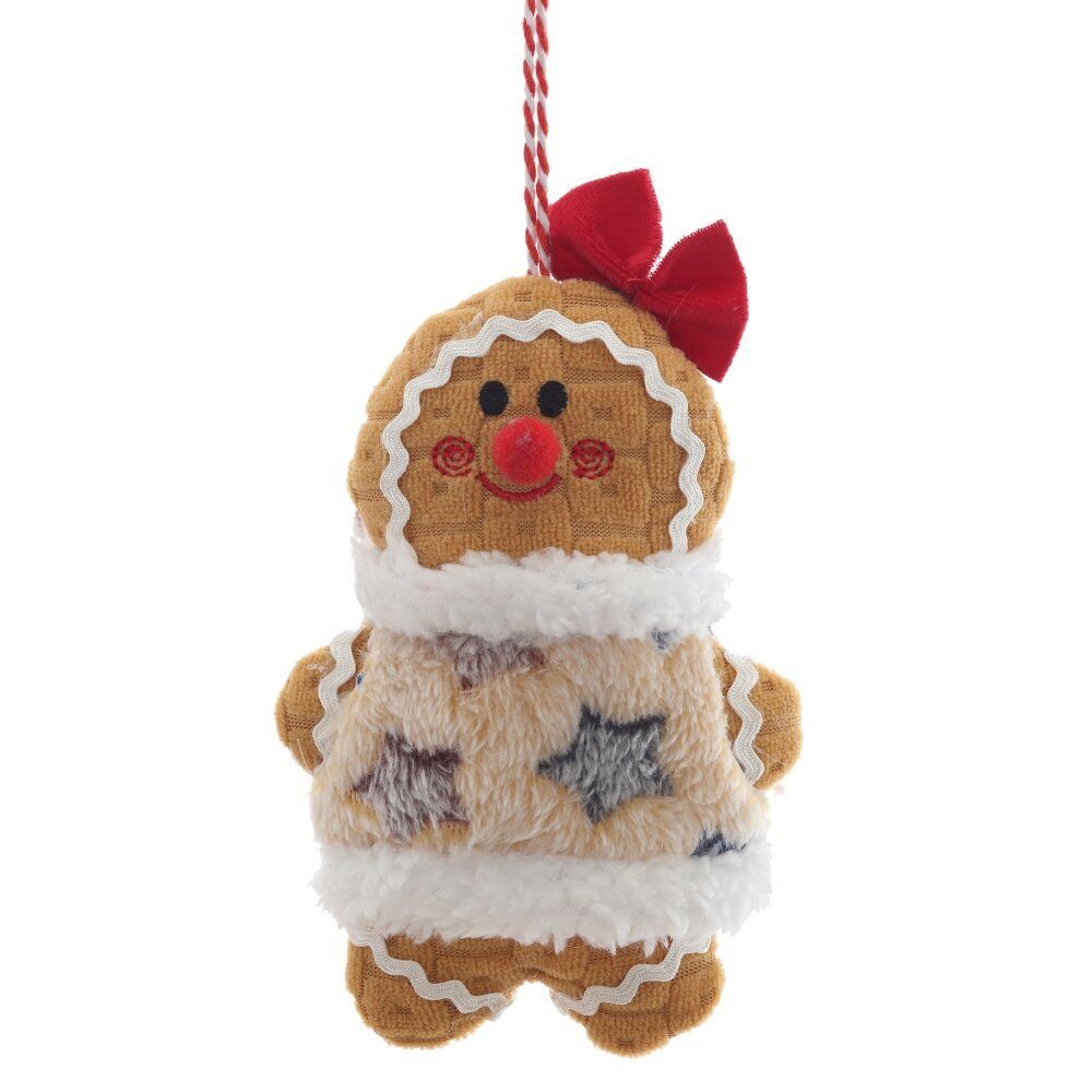 GAEM Игрушка набивная подвесная "Пряничный человечек", L9,5 W6 H14,5 см, 2в.