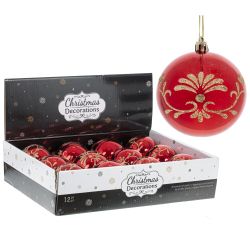 GAEM Набор из 12шт Украшение новогоднее "Шар", D 8 см, L35 W27 H8,5 см