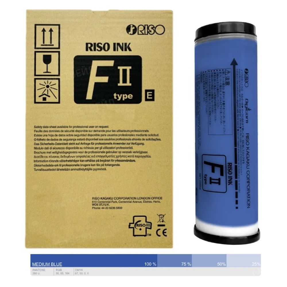 Краска Riso S-8123E FII type для RZ/EZ/MZ/ME/MH/SE/SF Medium Blue