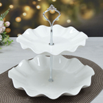 Фруктовница 2-х ярусная "Маршмеллоу" d19/24см, h25см