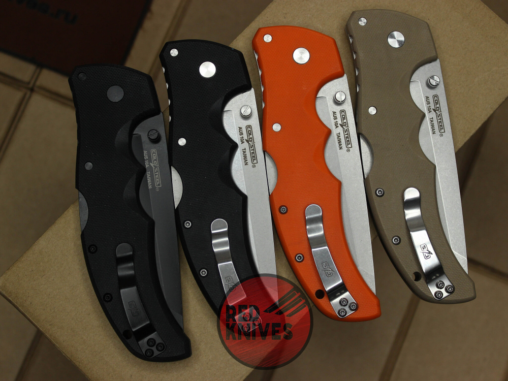 Нож Cold Steel Recon 1 TANTO G10 (V2025) - черная рук., стоунвош клинок