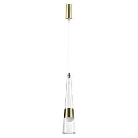 5043/12L L-VISION ODL24 000 глянц.золото/прозрачный/металл/стекло Подвес LED 12W 3000K 1334Лм LUMP