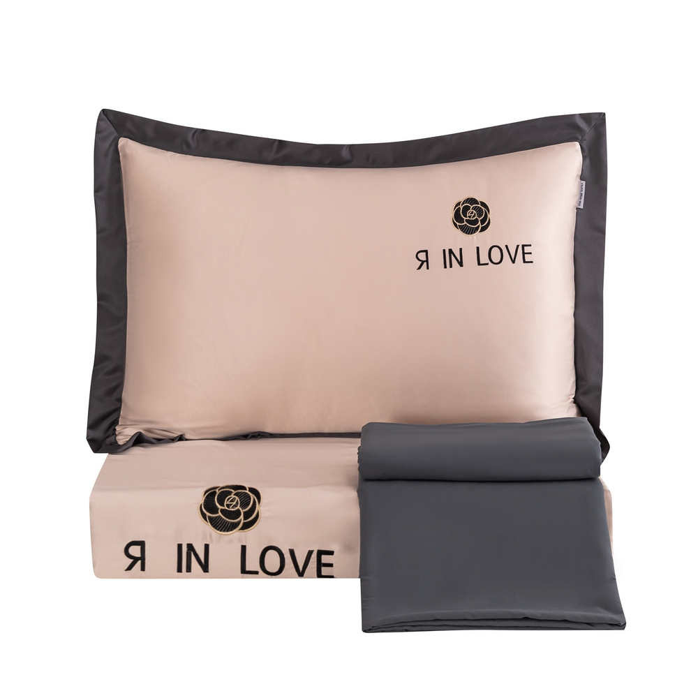 Комплект постельного белья Сатин-Шелк Я IN LOVE LV014
