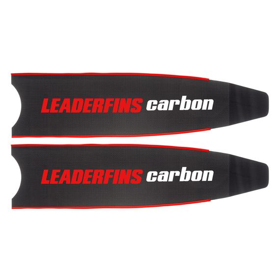 Лопасти Leaderfins Pure Carbon красная отбортовка. угол 20 градусов, длина 80 см