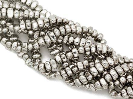 Нить гематитовых бусин, "Stones", галтовка 8-9,5мм