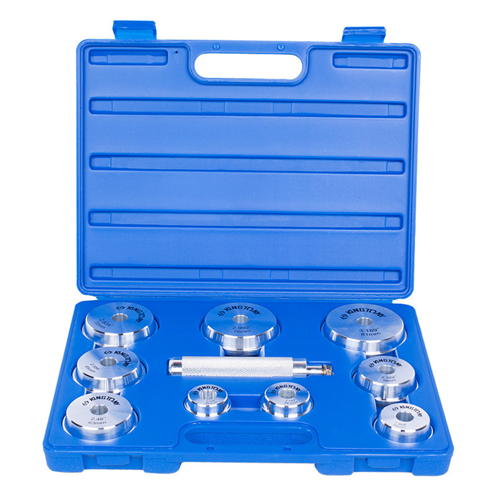 KING TONY (9BA11) Набор оправок для подшипников и сальников, 39-81 мм, 10 предметов