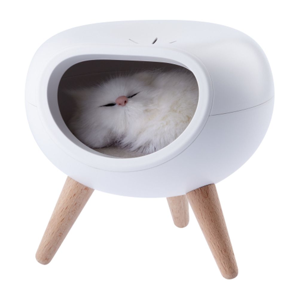 Ночник - светильник светодиодный ЭРА NLED-467-1W-W котик белый