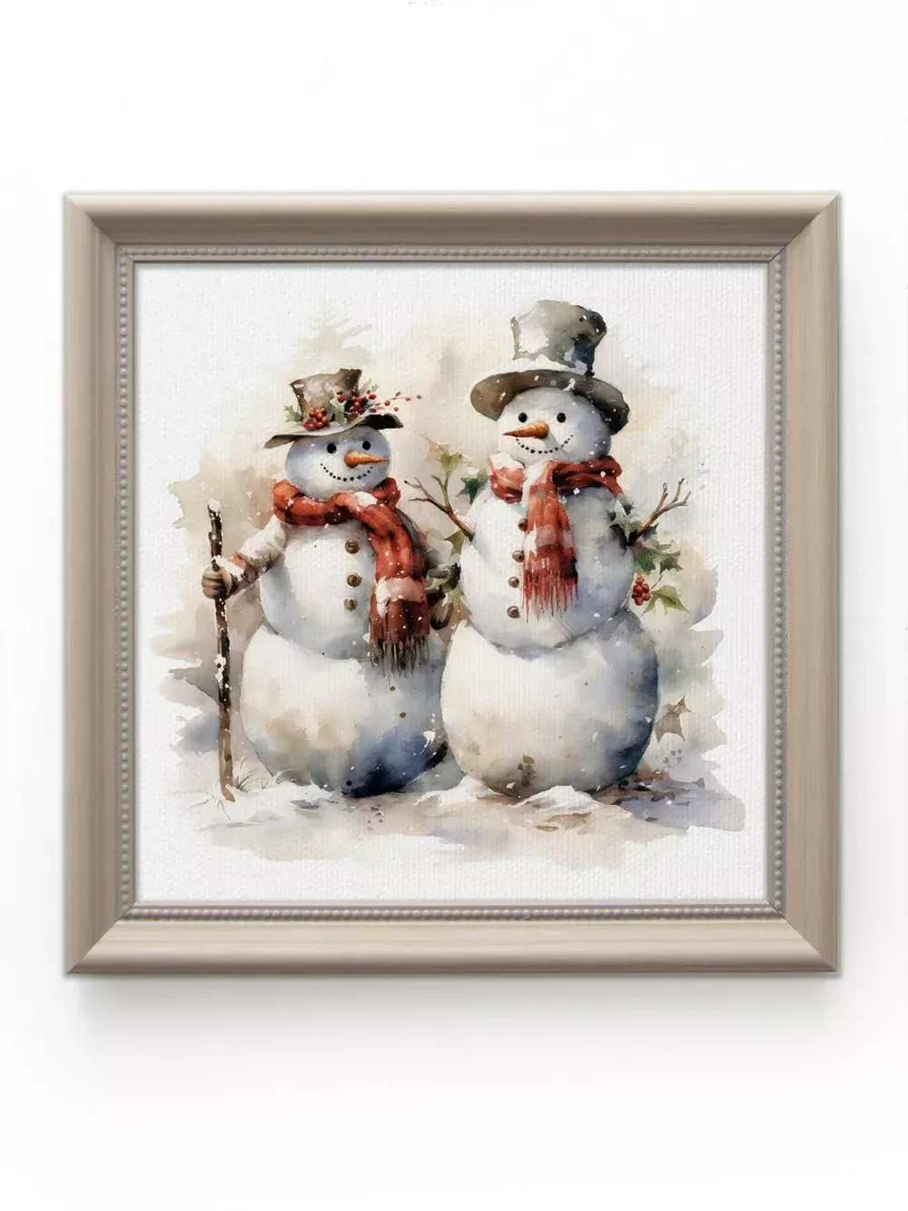 Картины на стену интерьерные на холсте 4 шт, 23*23 см