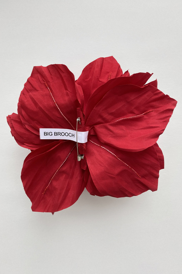 Брошь BIG BROOCH Pion красный 15 см