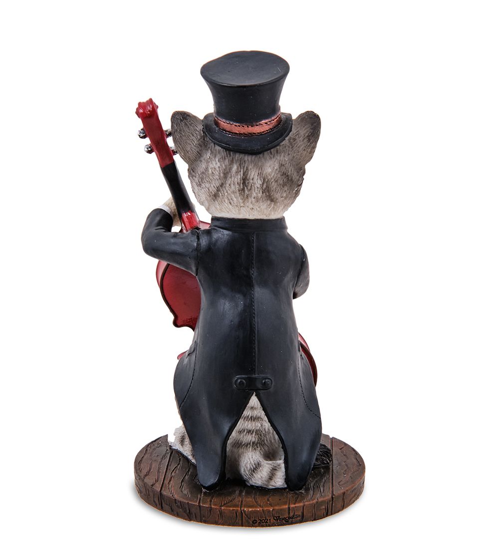 Veronese WS-1240/ 3 Статуэтка в стиле Стимпанк «Мистер Кот с контрабасом»