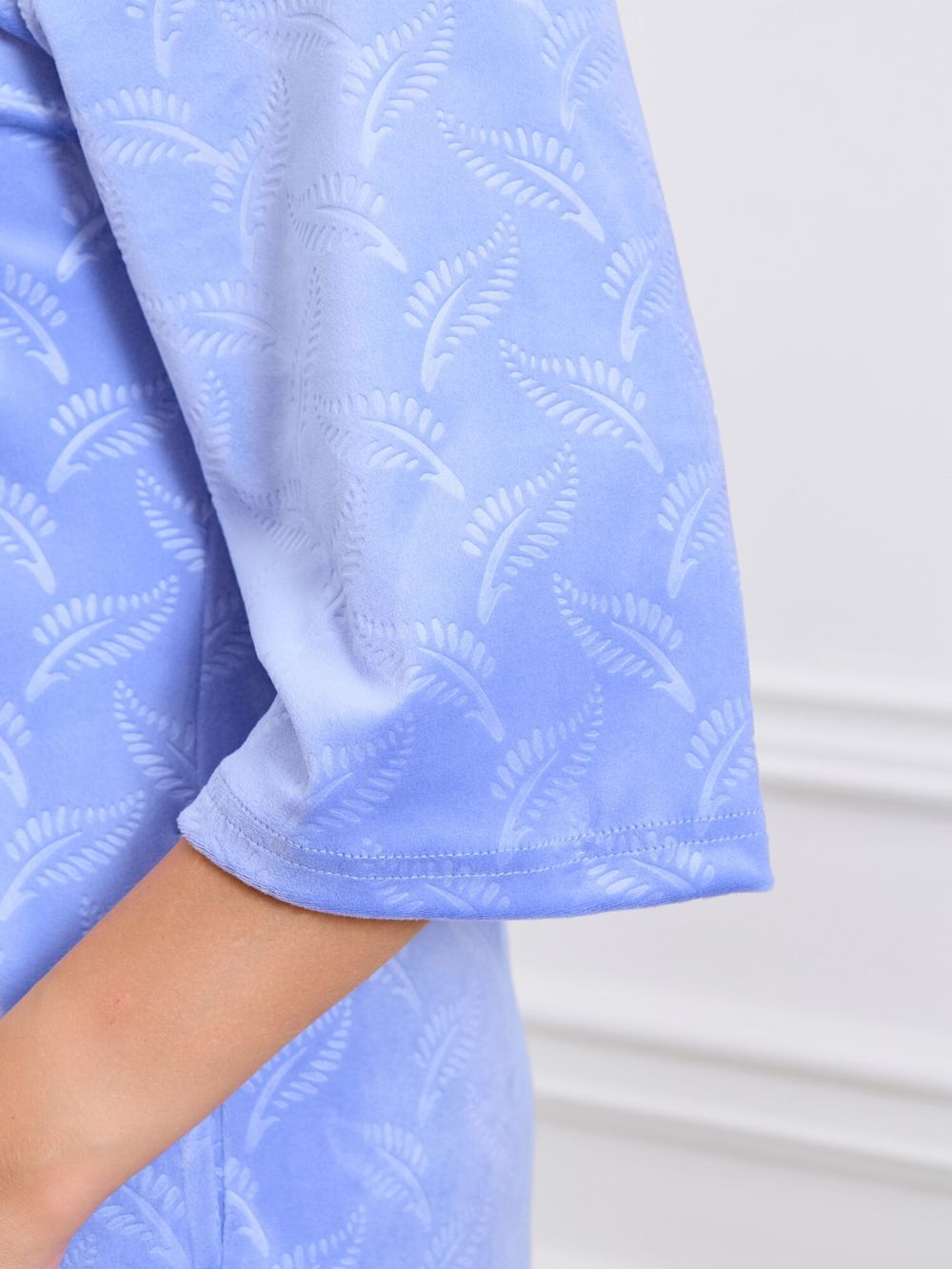 Халат Бархат Виотекс ПЫЛЬНО-ГОЛУБОЙ