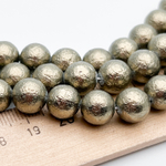 "Майорка" с эффектом фольга, цвет золотисто-бронзовый, диаметр 10,1 мм, цена за 10 шт (1/4 нити)