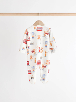 Комбинезон / Cлип для малышей Next N26-367, 3 шт., Молочный, Красный, Синий