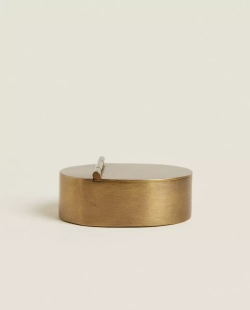 ZARA HOME МЕТАЛЛИЧЕСКАЯ ПЕПЕЛЬНИЦА С КРЫШКОЙ