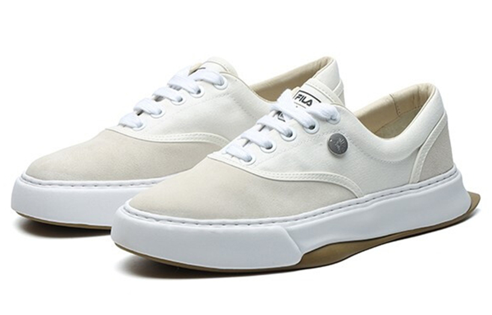 MIHARA YASUHIRO/MIHARA Yasuhiro x FILA FM 10 fabric sports comfortable non-slip shock absorption lightweight low-top sneakers men's milky white