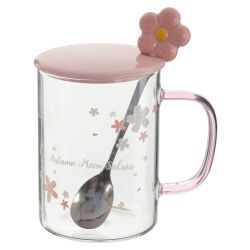 GAEM Кружка с крышкой и ложкой, 500 мл, L12 W8 H11 см, 4в.