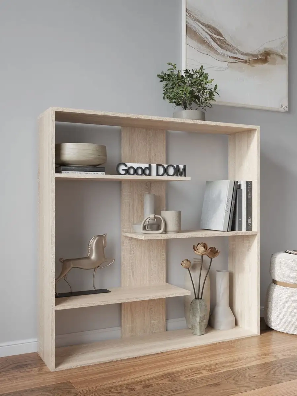 Стеллаж деревянный для игрушек и книг