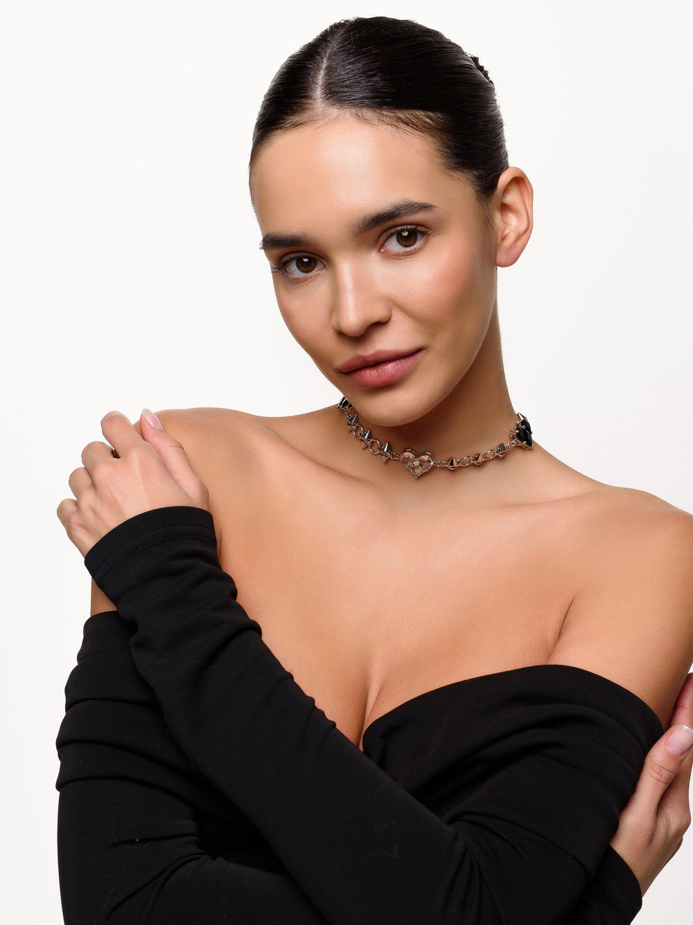 Колье "Black big soul thorn" Silver