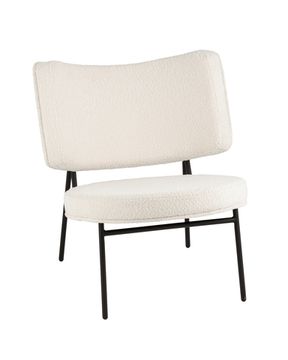 Кресло District Lounge букле белый