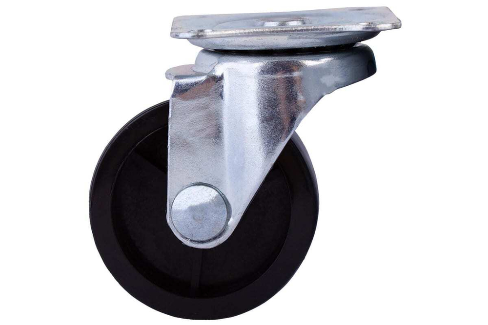 ОПОРА КОЛЕСНАЯ СТРОЙБАТ ПОВОР НА ПЛОЩ ЧЕРН/ПЛАСТ 25ММ