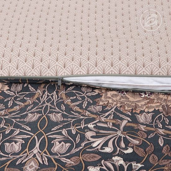 Евро комплект постельного белья Морис сатин коричневый